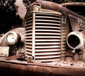old corroded car 
