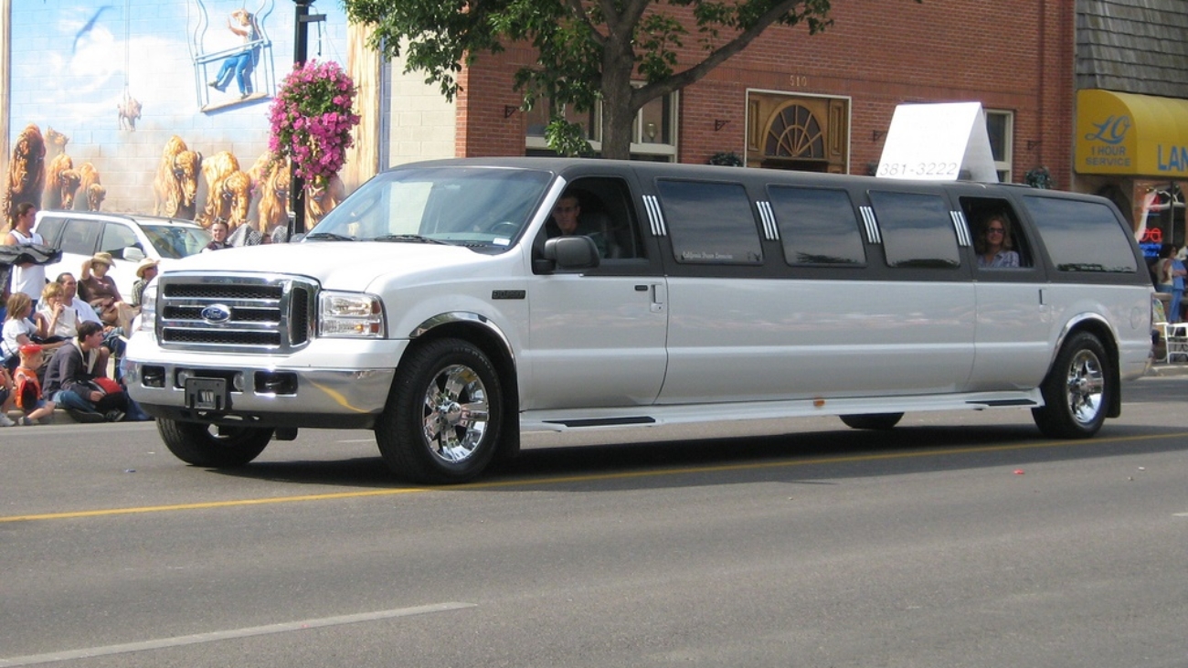 limo on road