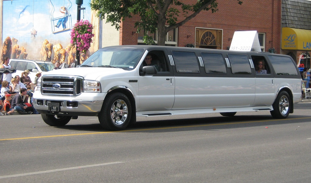 limo on road